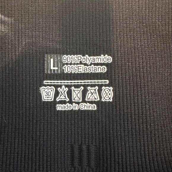 Tie-Dye High-Waisted Leggings L Black & White - Picture 3 of 7